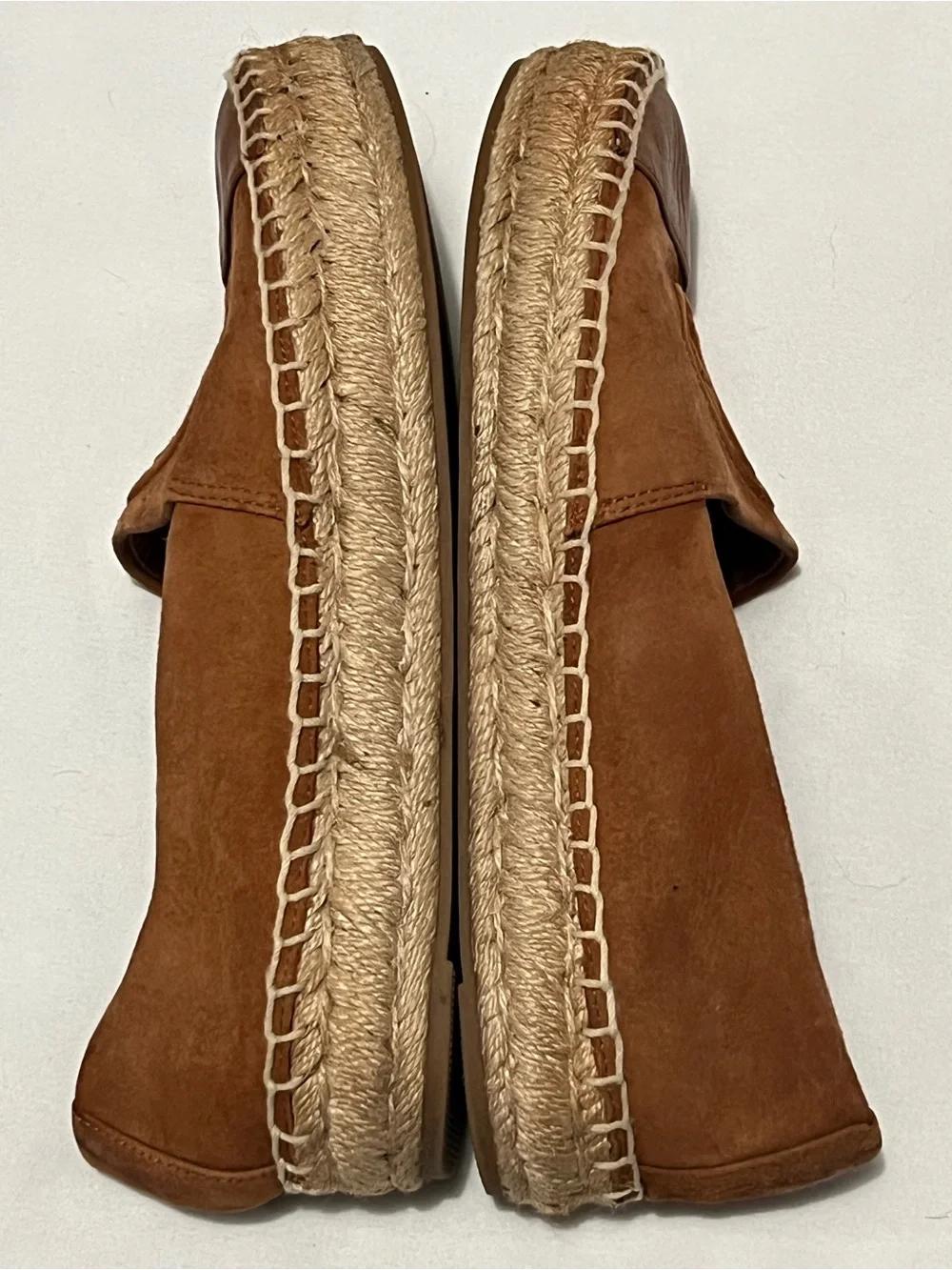 Tory Burch Tan Leather Espadrilles